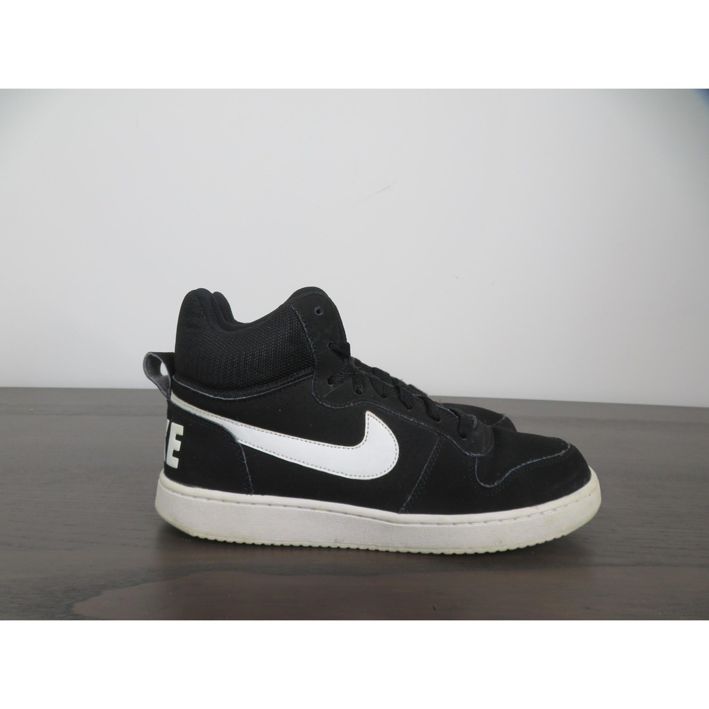 Nike Court Borough Mid Shoes Mens 8 Black Basketball Sneakers 838938-010